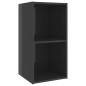 vidaXL Mobili TV 2 pz Grigio Lucido 72x35x36,5 cm in Legno Multistrato vidaXL Mobili TV 2 pz Grigio Lucido 72x35x36,5 cm in Legno Multistrato
