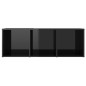 vidaXL Mobili Porta TV 3 pz Nero Lucido 107x35x37 cm in Truciolato vidaXL Mobili Porta TV 3 pz Nero Lucido 107x35x37 cm in Truciolato