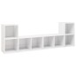 vidaXL Mobili Porta TV 4 pz Bianco Lucido 72x35x36,5 cm in Truciolato vidaXL Mobili Porta TV 4 pz Bianco Lucido 72x35x36,5 cm in Truciolato