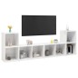 vidaXL Mobili Porta TV 4 pz Bianco Lucido 72x35x36,5 cm in Truciolato vidaXL Mobili Porta TV 4 pz Bianco Lucido 72x35x36,5 cm in Truciolato