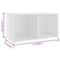 vidaXL Mobili Porta TV 4 pz Bianco Lucido 72x35x36,5 cm in Truciolato vidaXL Mobili Porta TV 4 pz Bianco Lucido 72x35x36,5 cm in Truciolato