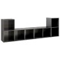 vidaXL Mobili Porta TV 4 pz Grigio Lucido 72x35x36,5 cm in Truciolato vidaXL Mobili Porta TV 4 pz Grigio Lucido 72x35x36,5 cm in Truciolato