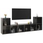 vidaXL Mobili Porta TV 4 pz Grigio Lucido 72x35x36,5 cm in Truciolato vidaXL Mobili Porta TV 4 pz Grigio Lucido 72x35x36,5 cm in Truciolato