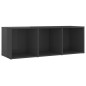 vidaXL Set Mobili TV 3 pz Grigio Lucido in Legno Multistrato