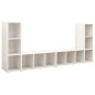vidaXL Mobili Porta TV 4 pz Bianco Lucido 107x35x37 cm in Truciolato vidaXL Mobili Porta TV 4 pz Bianco Lucido 107x35x37 cm in Truciolato