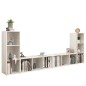 vidaXL Mobili Porta TV 4 pz Bianco Lucido 107x35x37 cm in Truciolato vidaXL Mobili Porta TV 4 pz Bianco Lucido 107x35x37 cm in Truciolato