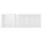 vidaXL Mobili Porta TV 4 pz Bianco Lucido 107x35x37 cm in Truciolato vidaXL Mobili Porta TV 4 pz Bianco Lucido 107x35x37 cm in Truciolato