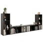 vidaXL Mobili Porta TV 4 pz Nero Lucido 107x35x37 cm in Truciolato vidaXL Mobili Porta TV 4 pz Nero Lucido 107x35x37 cm in Truciolato