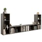 vidaXL Mobili Porta TV 4 pz Grigio Lucido 107x35x37 cm in Truciolato vidaXL Mobili Porta TV 4 pz Grigio Lucido 107x35x37 cm in Truciolato