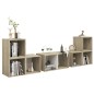 vidaXL Set Mobili TV 6 pz Bianco e Rovere Sonoma in Truciolato