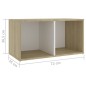 vidaXL Set Mobili TV 6 pz Bianco e Rovere Sonoma in Truciolato