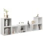 vidaXL Set Mobili TV 6 pz Bianco Lucido in Truciolato vidaXL Set Mobili TV 6 pz Bianco Lucido in Truciolato