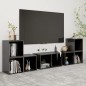 vidaXL Set Mobili TV 6 pz Grigio Lucido in Truciolato vidaXL Set Mobili TV 6 pz Grigio Lucido in Truciolato