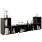 vidaXL Set Mobili TV 6 pz Grigio Lucido in Truciolato vidaXL Set Mobili TV 6 pz Grigio Lucido in Truciolato