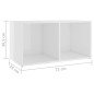 vidaXL Set Mobili TV 8 pz Bianco Lucido in Truciolato vidaXL Set Mobili TV 8 pz Bianco Lucido in Truciolato