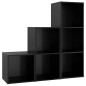 vidaXL Set Mobili TV 3 pz Nero Lucido in Truciolato vidaXL Set Mobili TV 3 pz Nero Lucido in Truciolato