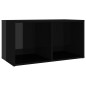 vidaXL Set Mobili TV 3 pz Nero Lucido in Truciolato vidaXL Set Mobili TV 3 pz Nero Lucido in Truciolato