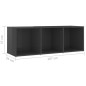 vidaXL Set Mobili TV 3 pz Grigio Lucido in Truciolato