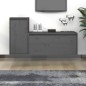 vidaXL Mobili Porta TV 2 pz Grigi in Legno Massello di Pino vidaXL Mobili Porta TV 2 pz Grigi in Legno Massello di Pino