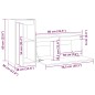 vidaXL Mobili Porta TV 2 pz Marrone Miele in Legno Massello di Pino vidaXL Mobili Porta TV 2 pz Marrone Miele in Legno Massello di Pino