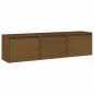 vidaXL Mobili Porta TV 3 pz Miele in Legno Massello di Pino vidaXL Mobili Porta TV 3 pz Miele in Legno Massello di Pino