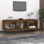 vidaXL Mobili Porta TV 3 pz Miele in Legno Massello di Pino vidaXL Mobili Porta TV 3 pz Miele in Legno Massello di Pino