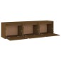 vidaXL Mobili Porta TV 3 pz Miele in Legno Massello di Pino vidaXL Mobili Porta TV 3 pz Miele in Legno Massello di Pino