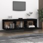 vidaXL Mobili Porta TV 3 pz Neri in Legno Massello di Pino vidaXL Mobili Porta TV 3 pz Neri in Legno Massello di Pino