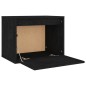 vidaXL Mobili Porta TV 3 pz Neri in Legno Massello di Pino vidaXL Mobili Porta TV 3 pz Neri in Legno Massello di Pino