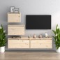 vidaXL Mobili Porta TV 4 pz in Legno Massello di Pino vidaXL Mobili Porta TV 4 pz in Legno Massello di Pino
