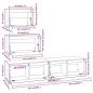 vidaXL Mobili Porta TV 4 pz Miele in Legno Massello di Pino vidaXL Mobili Porta TV 4 pz Miele in Legno Massello di Pino