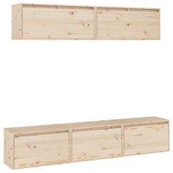 vidaXL Mobili Porta TV 5 pz in Legno Massello di Pino