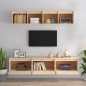 vidaXL Mobili Porta TV 5 pz in Legno Massello di Pino vidaXL Mobili Porta TV 5 pz in Legno Massello di Pino