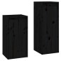 vidaXL Mobili Porta TV 2 pz Neri in Legno Massello di Pino vidaXL Mobili Porta TV 2 pz Neri in Legno Massello di Pino