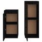 vidaXL Mobili Porta TV 2 pz Neri in Legno Massello di Pino vidaXL Mobili Porta TV 2 pz Neri in Legno Massello di Pino