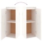 vidaXL Mobili Porta TV 3 pz Bianco in Legno Massello di Pino