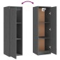 vidaXL Mobili Porta TV 3 pz Grigio in Legno Massello di Pino vidaXL Mobili Porta TV 3 pz Grigio in Legno Massello di Pino