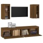 vidaXL Mobili Porta TV 4 pz Miele in Legno Massello di Pino vidaXL Mobili Porta TV 4 pz Miele in Legno Massello di Pino