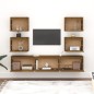 vidaXL Mobili Porta TV 7 pz Miele in Legno Massello di Pino vidaXL Mobili Porta TV 7 pz Miele in Legno Massello di Pino