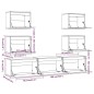 vidaXL Mobili Porta TV 7 pz Miele in Legno Massello di Pino vidaXL Mobili Porta TV 7 pz Miele in Legno Massello di Pino