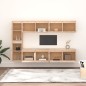 vidaXL Mobili Porta TV 6 pz in Legno Massello di Pino vidaXL Mobili Porta TV 6 pz in Legno Massello di Pino