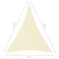 vidaXL Parasole a Vela Oxford Triangolare 3x4x4 m Crema vidaXL Parasole a Vela Oxford Triangolare 3x4x4 m Crema