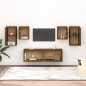 vidaXL Mobili Porta TV 6 pz Miele in Legno Massello di Pino vidaXL Mobili Porta TV 6 pz Miele in Legno Massello di Pino
