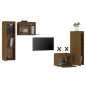 vidaXL Mobili Porta TV 4 pz Miele in Legno Massello di Pino vidaXL Mobili Porta TV 4 pz Miele in Legno Massello di Pino