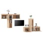 vidaXL Mobili Porta TV 6 pz in Legno Massello di Pino vidaXL Mobili Porta TV 6 pz in Legno Massello di Pino