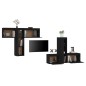 vidaXL Mobili Porta TV 6 pz Neri in Legno Massello di Pino vidaXL Mobili Porta TV 6 pz Neri in Legno Massello di Pino