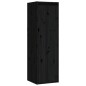 vidaXL Mobili Porta TV 6 pz Neri in Legno Massello di Pino vidaXL Mobili Porta TV 6 pz Neri in Legno Massello di Pino