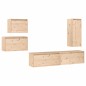 vidaXL Mobili Porta TV 5 pz in Legno Massello di Pino vidaXL Mobili Porta TV 5 pz in Legno Massello di Pino