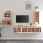 vidaXL Mobili Porta TV 5 pz in Legno Massello di Pino vidaXL Mobili Porta TV 5 pz in Legno Massello di Pino