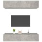 vidaXL Mobili TV 4 pz Grigio Cemento 80x30x30 cm in Legno Multistrato